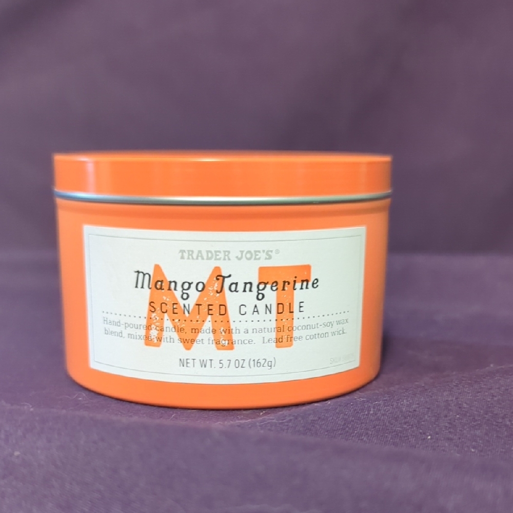 Trader Joe's Mango Tangerine Scented Candle - Orange